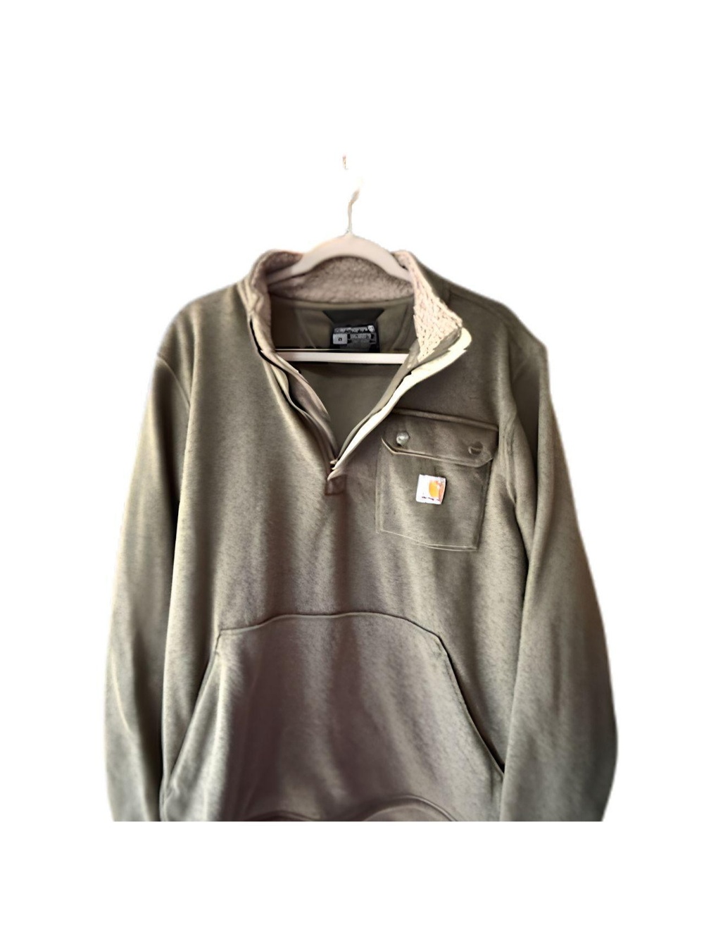 Carhartt Green Quarter Zip Pullover Size M